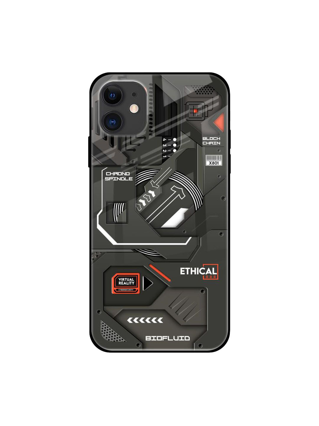 QRIOH Tech Aesthetics Printed iPhone 12 Mini Back Case