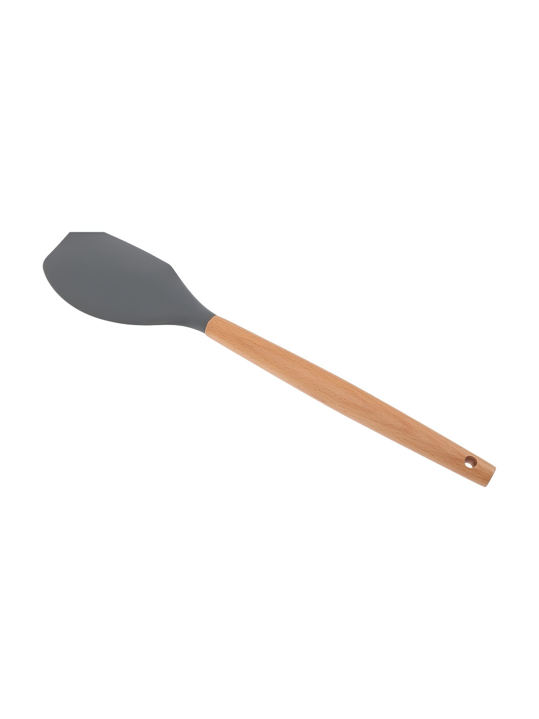 Baskety Grey Wooden Handle Mixing Spatula