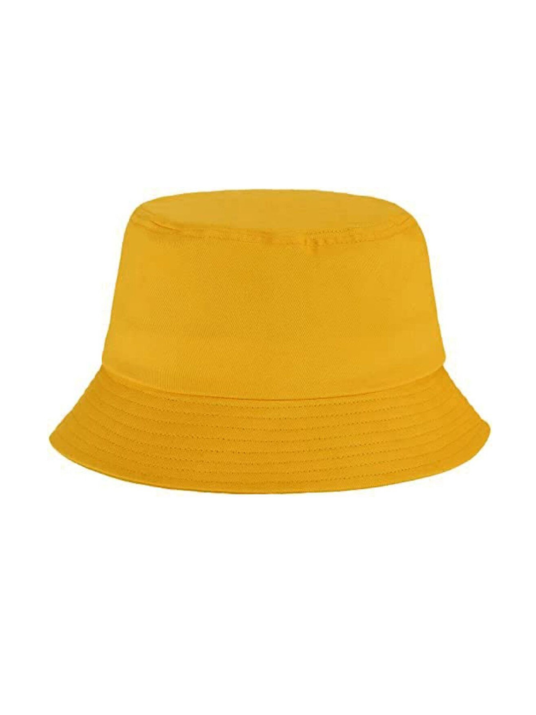 TEEMOODS Women Mustard Solid Bucket Hat