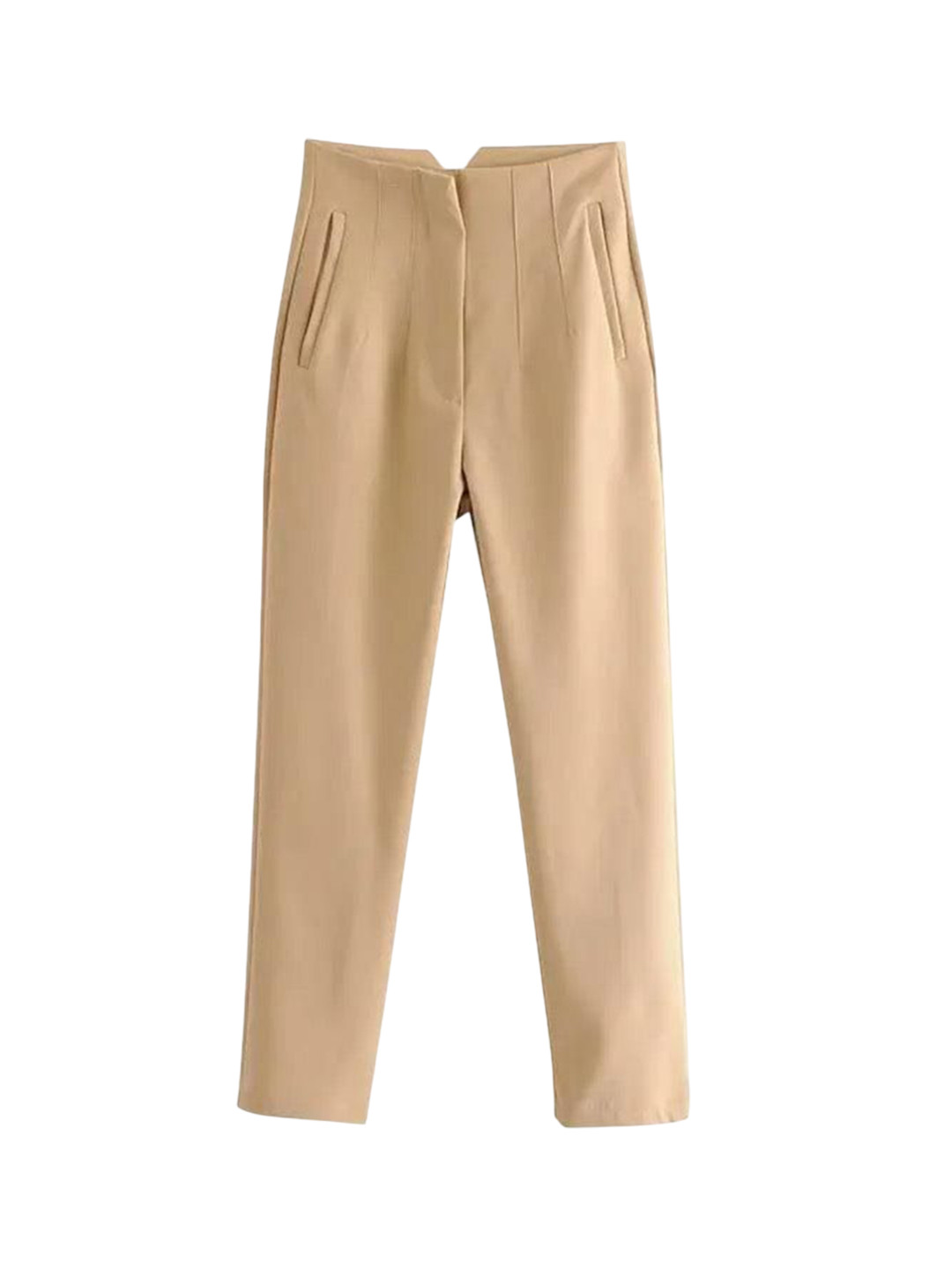 Miss Mosa By Akanksha  Women Tapered Fit Brown Luxe Fred Formal Trousers