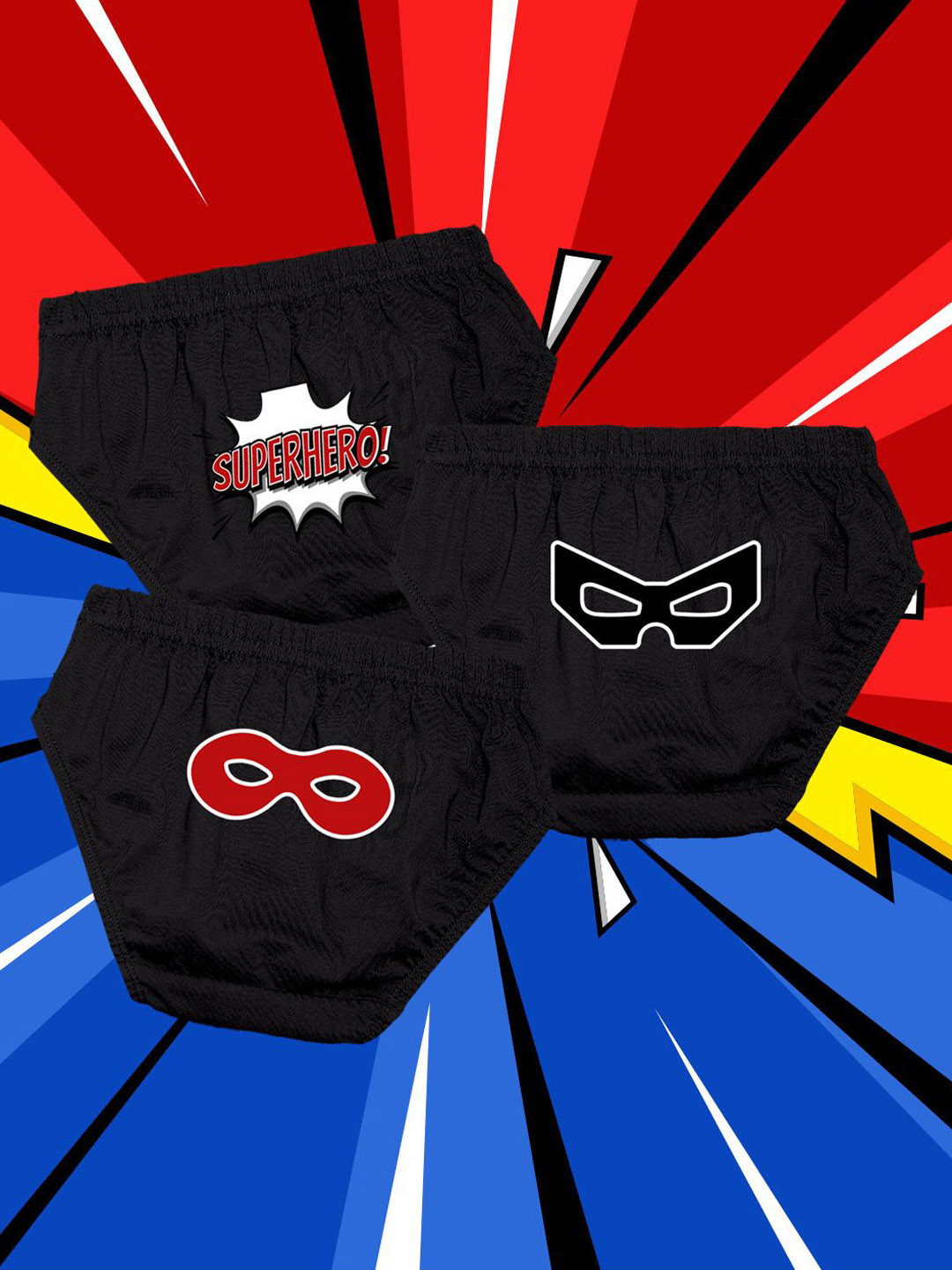 NUSYL Boys Pack Of 3 Cotton Printed Mid Rise Basic Briefs - NUBCBRFPO3.0161