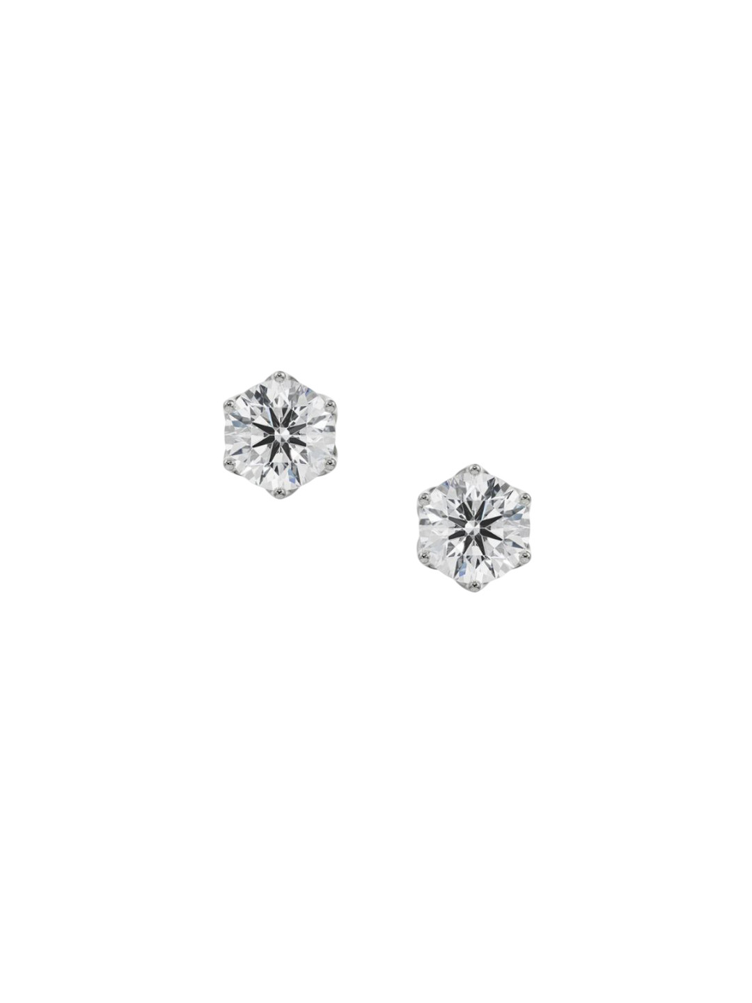Emori 0.5 CT Petal Solitaire Lab Diamond in 14KT Gold Earring