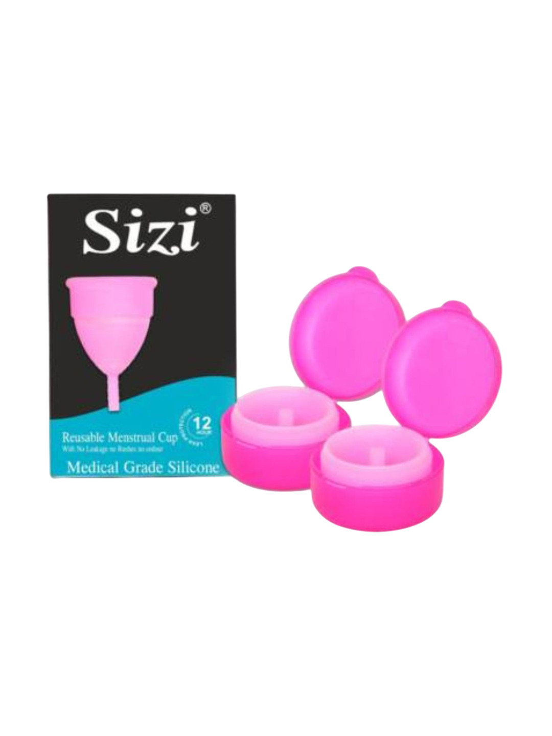 Sizi Set of 2 Reusable Soft and Leakproof Silicone Folding Menstrual Cup