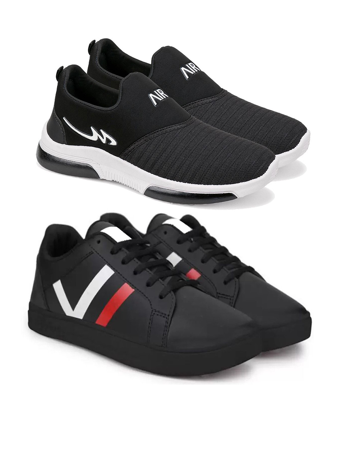 World Wear Footwear Men Pack of 2 Marking Lace-Ups Running Shoes