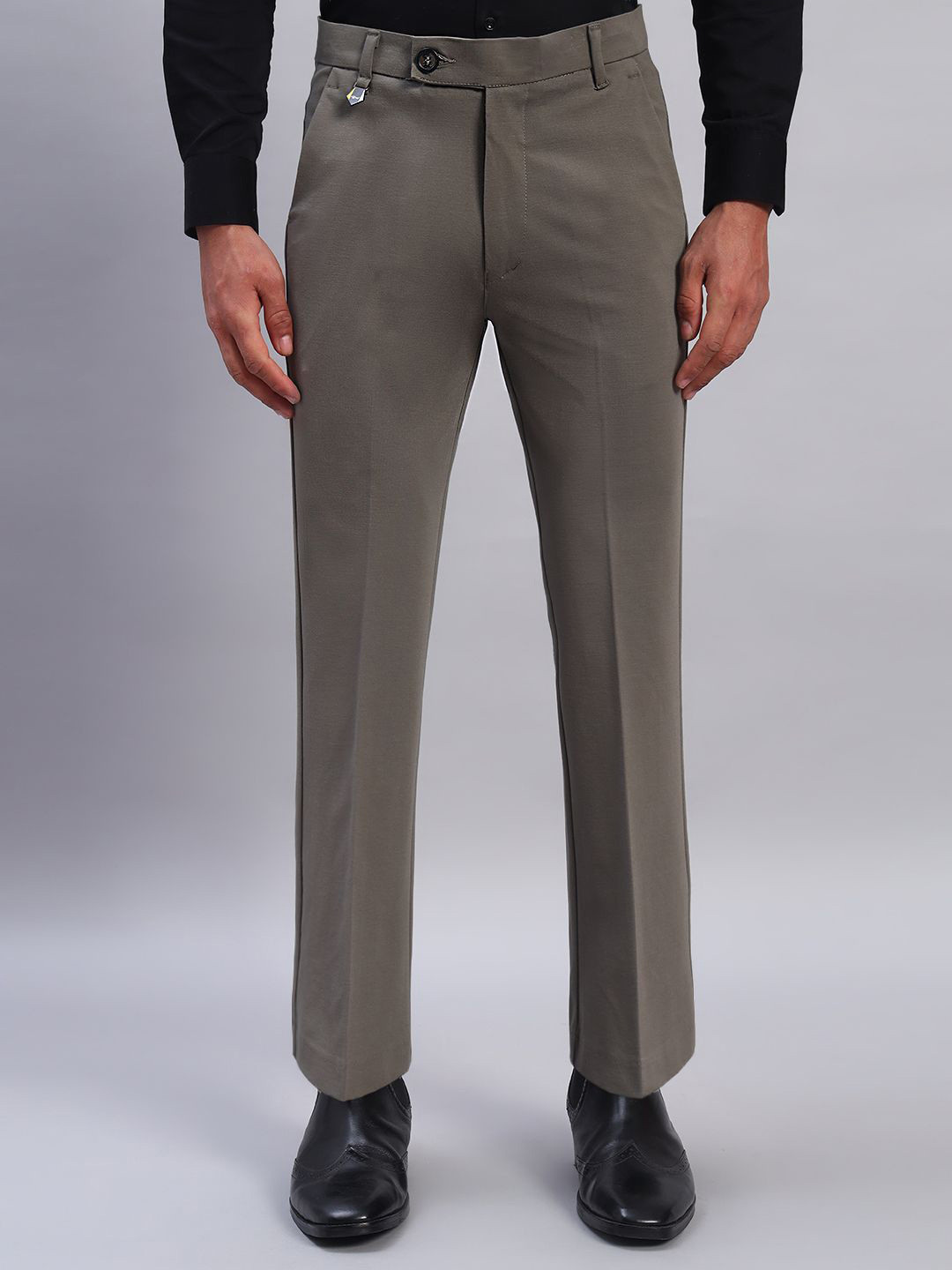 AXNIS Men Ultra Regular Fit Mid-Rise Formal Trouser