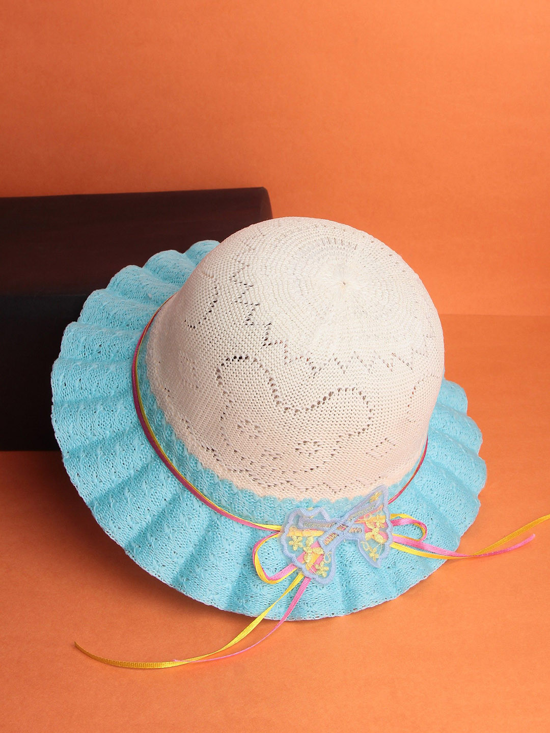 Infispace Women Blue Embroidered Fedora Hat