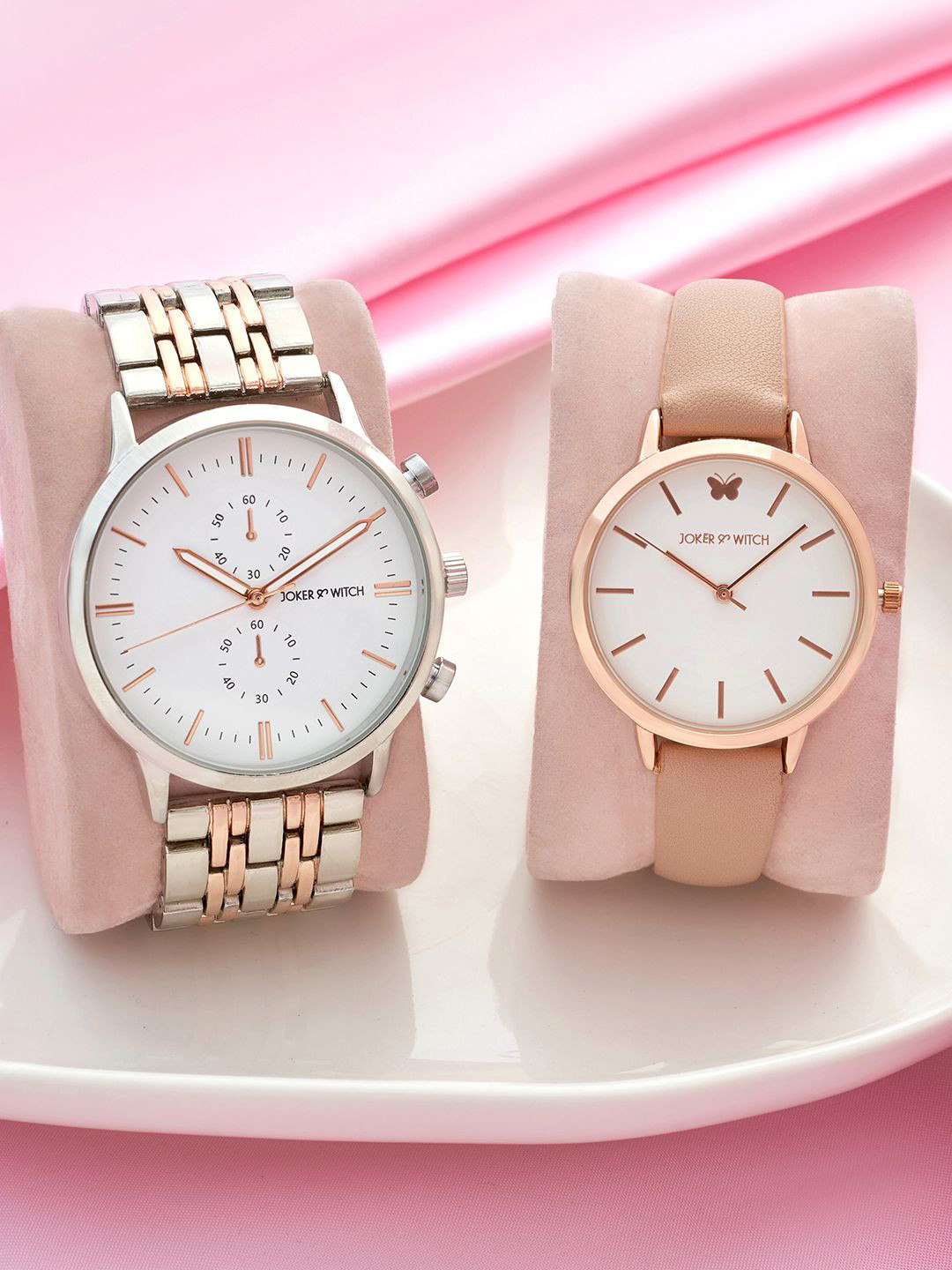 JOKER & WITCH Bradley & Irina Analogue Couple Watches Giftset