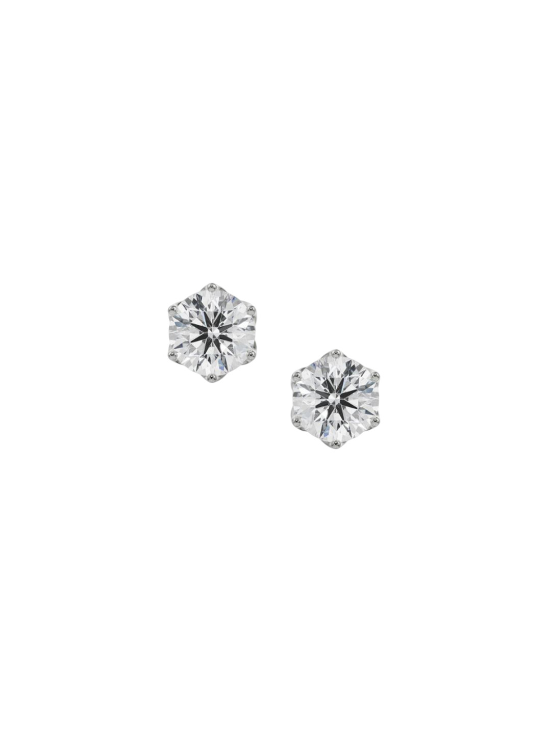 Emori 0.5 CT Petal Solitaire Lab Diamond Earring in 18KT Gold