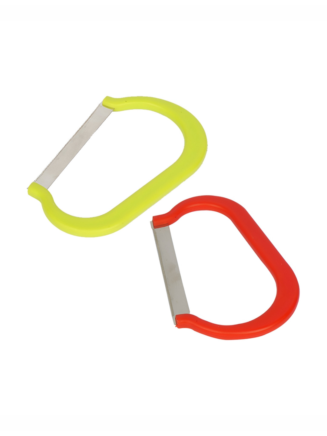 Kuber Industries Yellow & Red 2 Pieces Ergonomic Grip & Handling Choppers