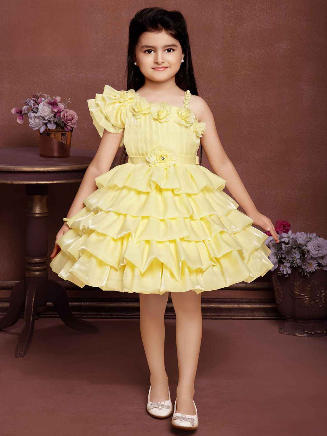 Lagorii Luxe Floral Print Fit & Flare Dress