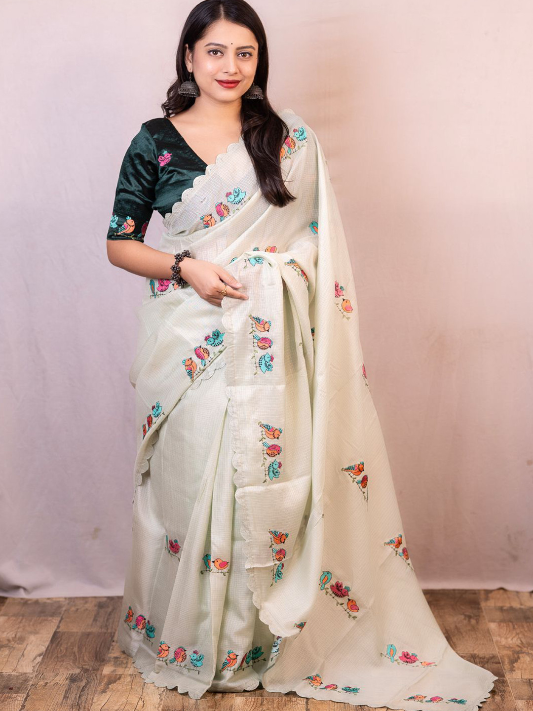 DIVASTRI Embroidered Kota Saree
