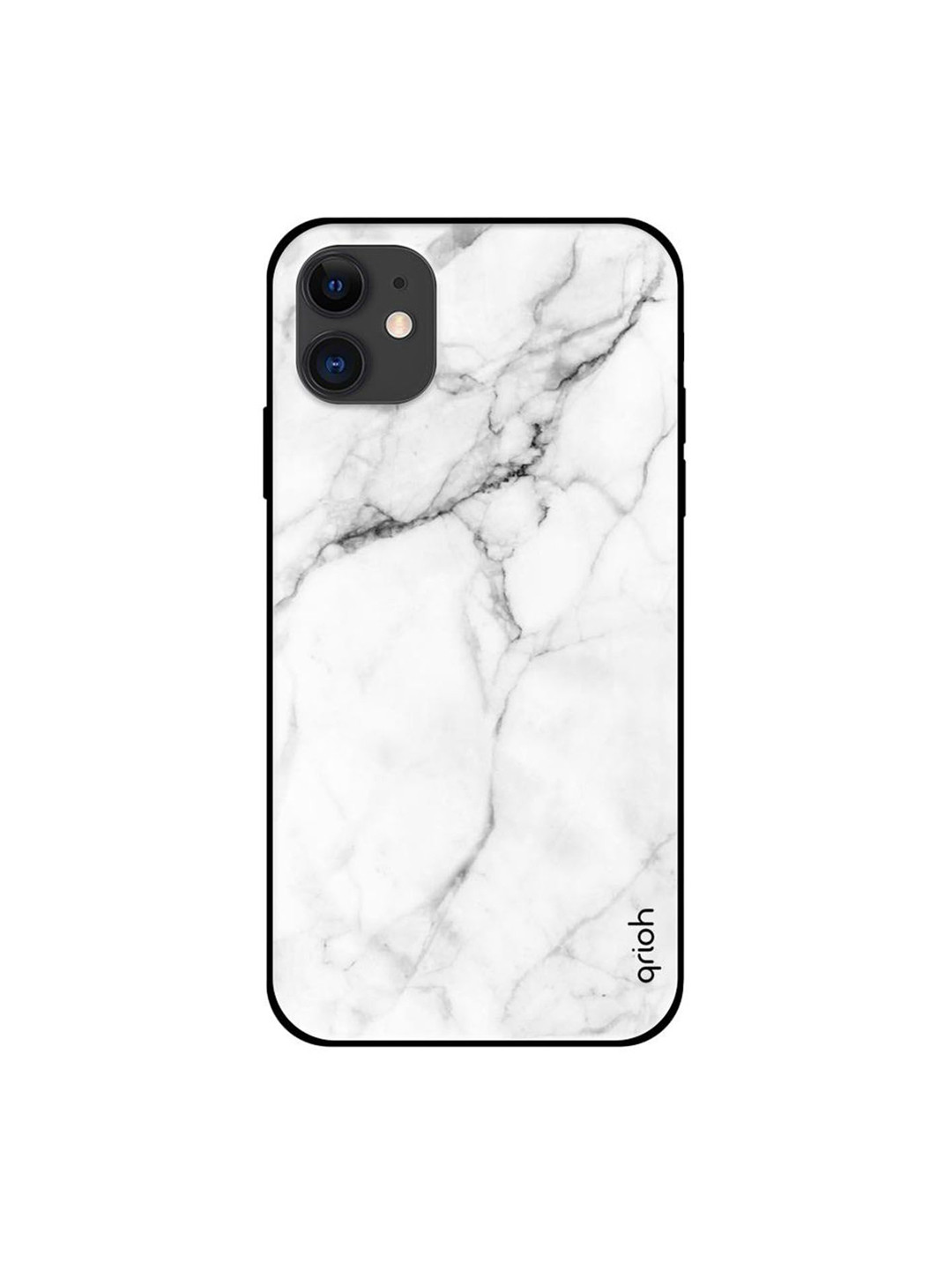 QRIOH Modern White Marble Printed iPhone 12 Mini Back Case
