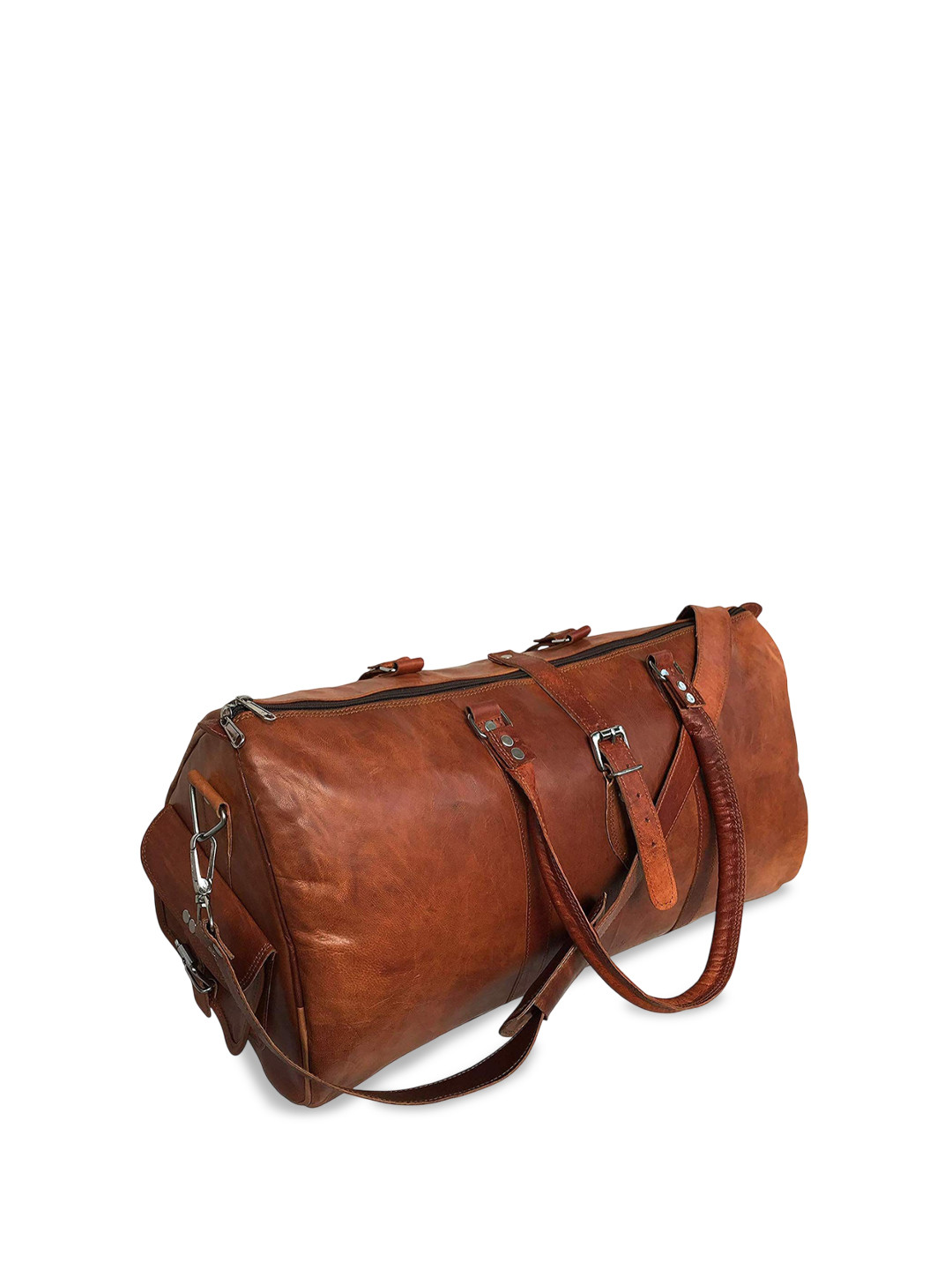 PRANJALS HOUSE Small Leather Gym Or Travel Duffle Bag