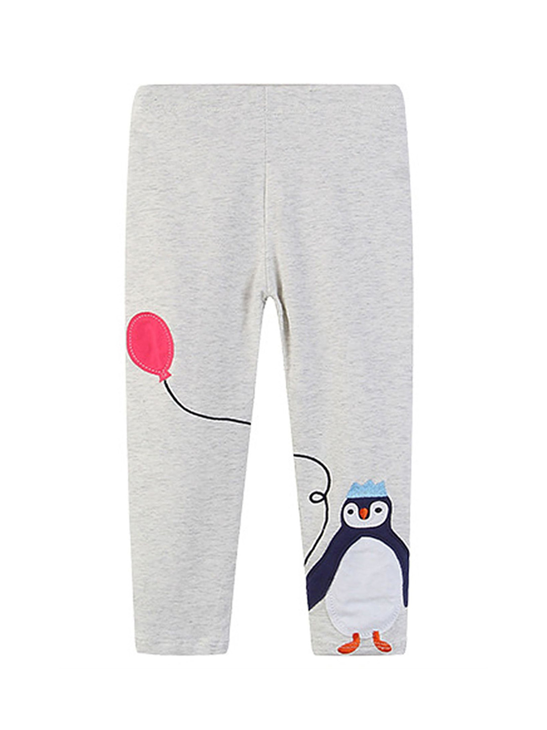 LULU & SKY Girls Applique Heathered Ankle Length Leggings