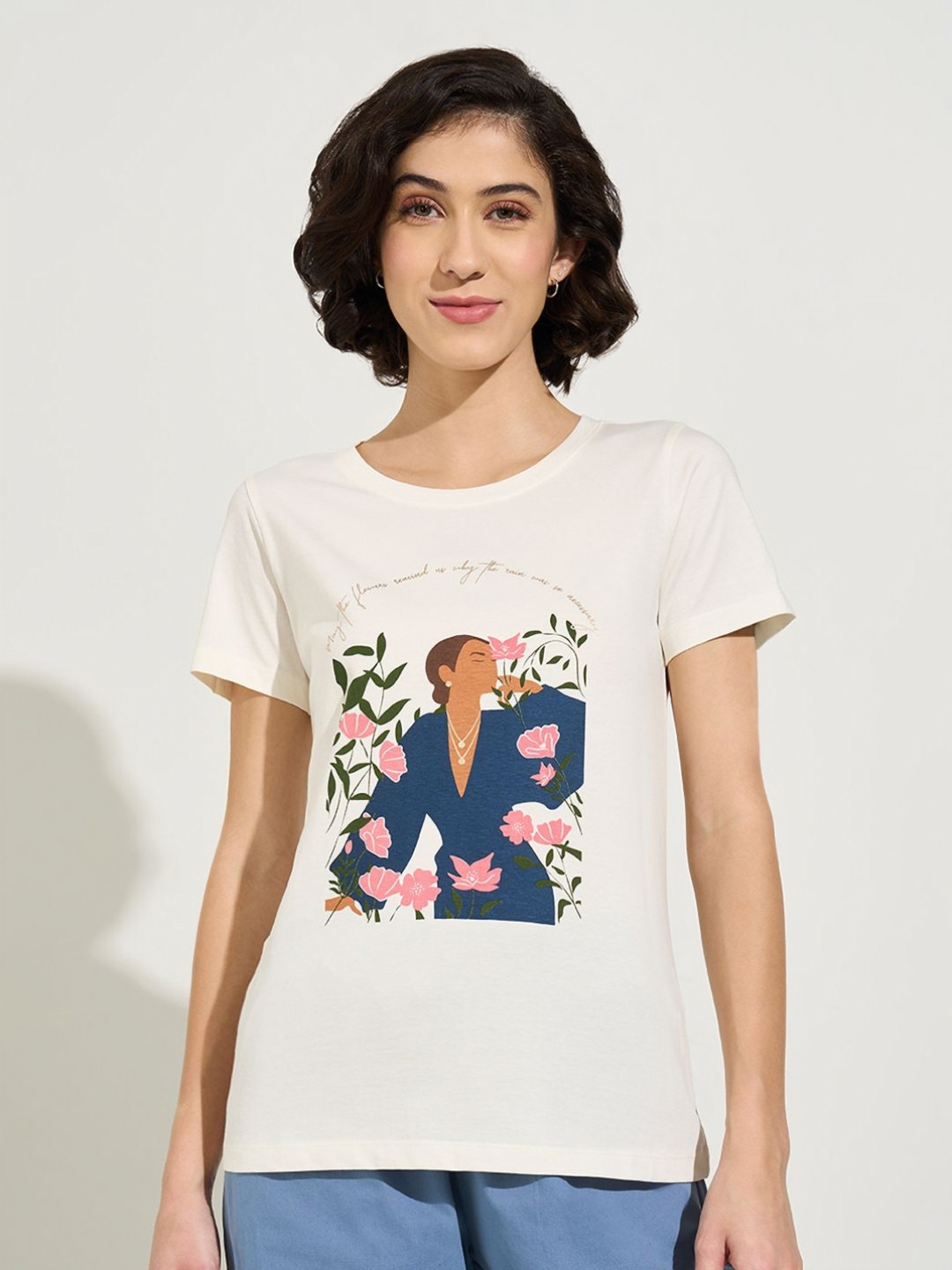 Honey by Pantaloons Women Printed Pockets T-shirt