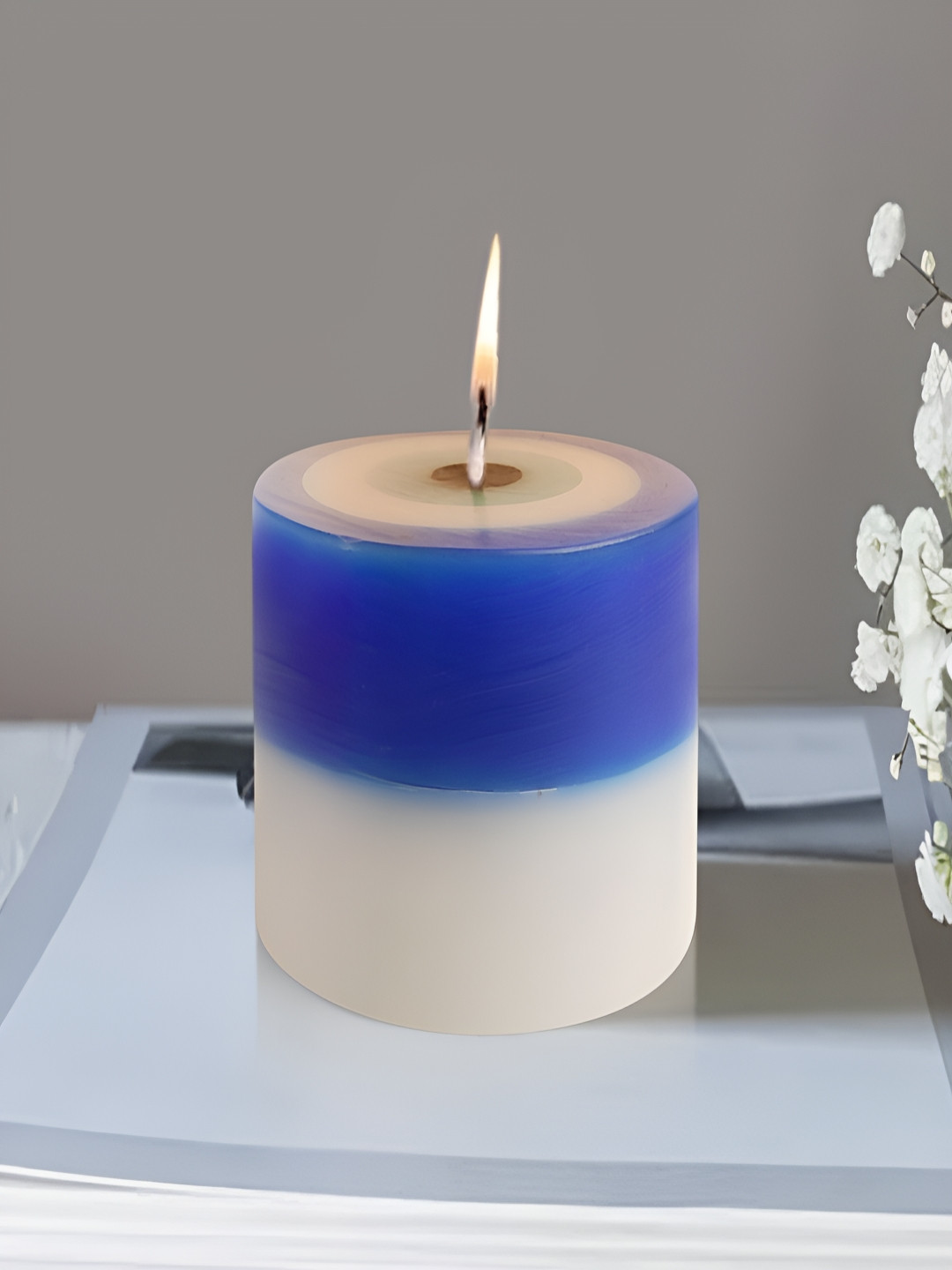 PROKART Multi- Round Evel Eye Smokeless 1 Wick Scented Solid Tapered Regular Jar Candles