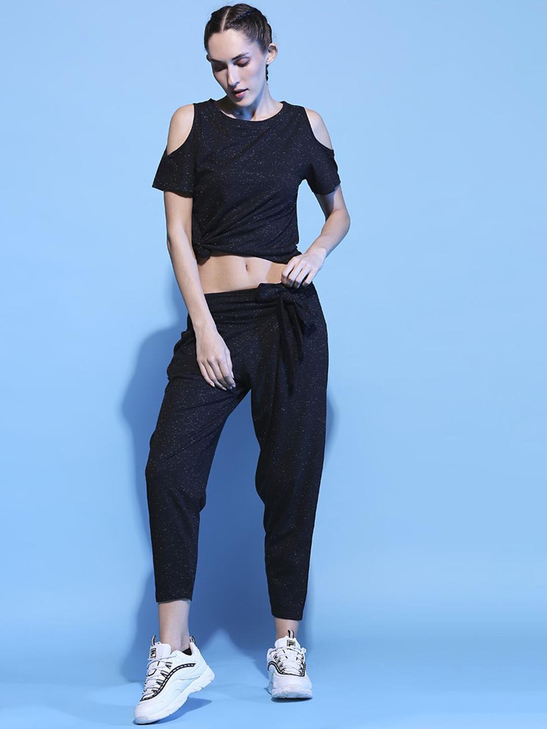 Tuna London Shimmer Striped Top With Trousers