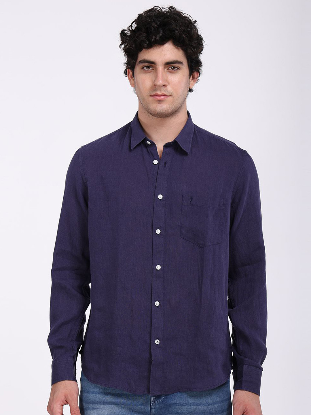 Indian Terrain Men Classic Slim Fit Opaque Casual Shirt
