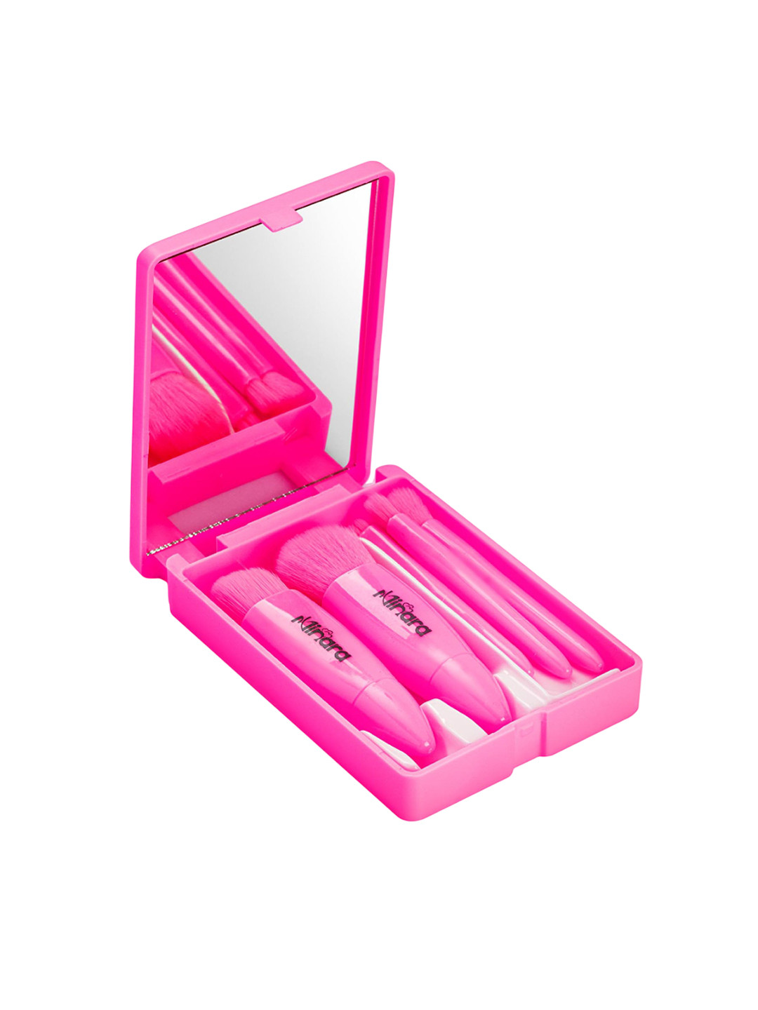 Minara Set Of 5 Makeup Brush Set With Mirror Box