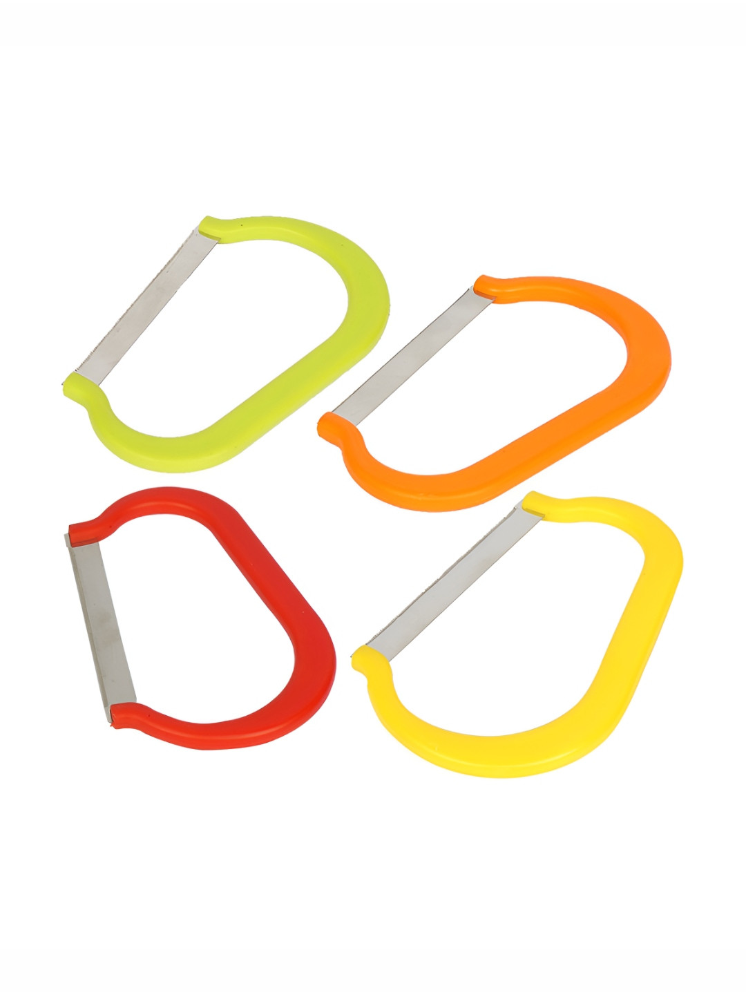 Kuber Industries Yellow & Red 4 Pieces Ergonomic Grip & Handling Choppers