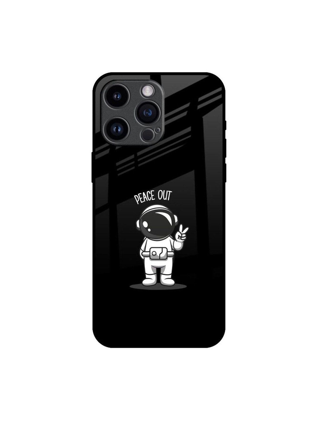 QRIOH Peace Out Astro Real Printed iPhone 14 Pro Max Back Case
