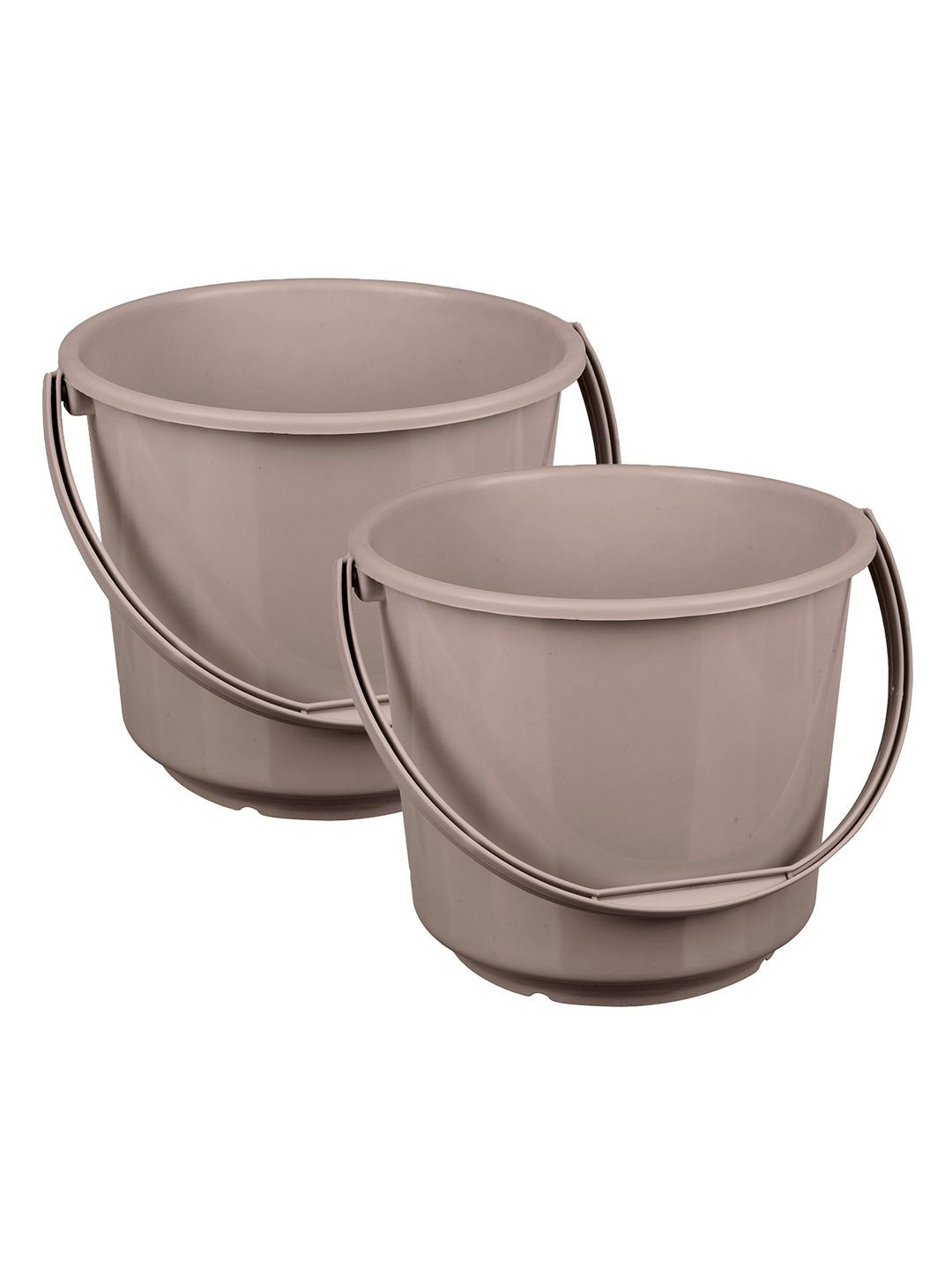 Kuber Industries Brown 2 Pieces Bathroom Bucket 5L