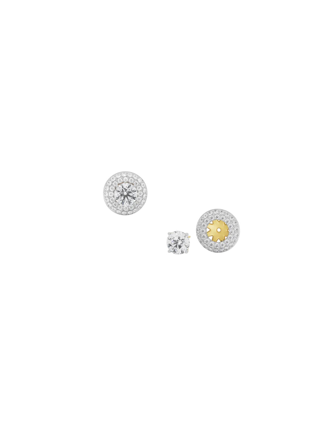 Emori 0.25 CT Double Halo Detachable Lab Diamond in 14KT Gold Earring