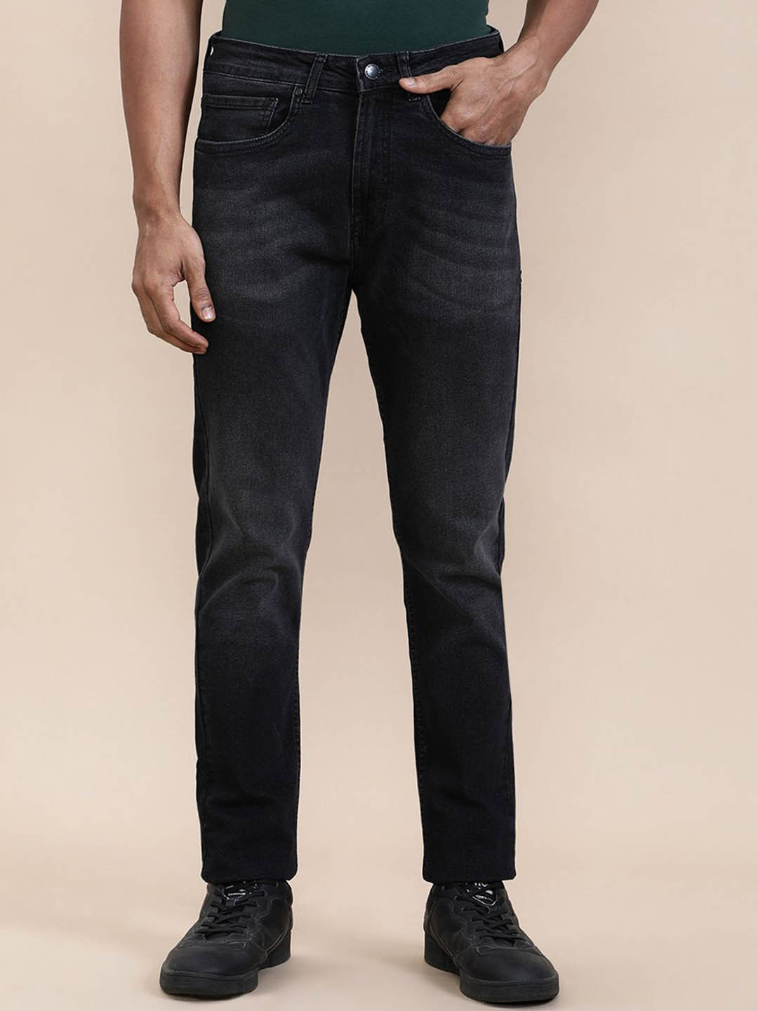 Crocodile Men Natural Fade Wash Slim Tapered Jeans