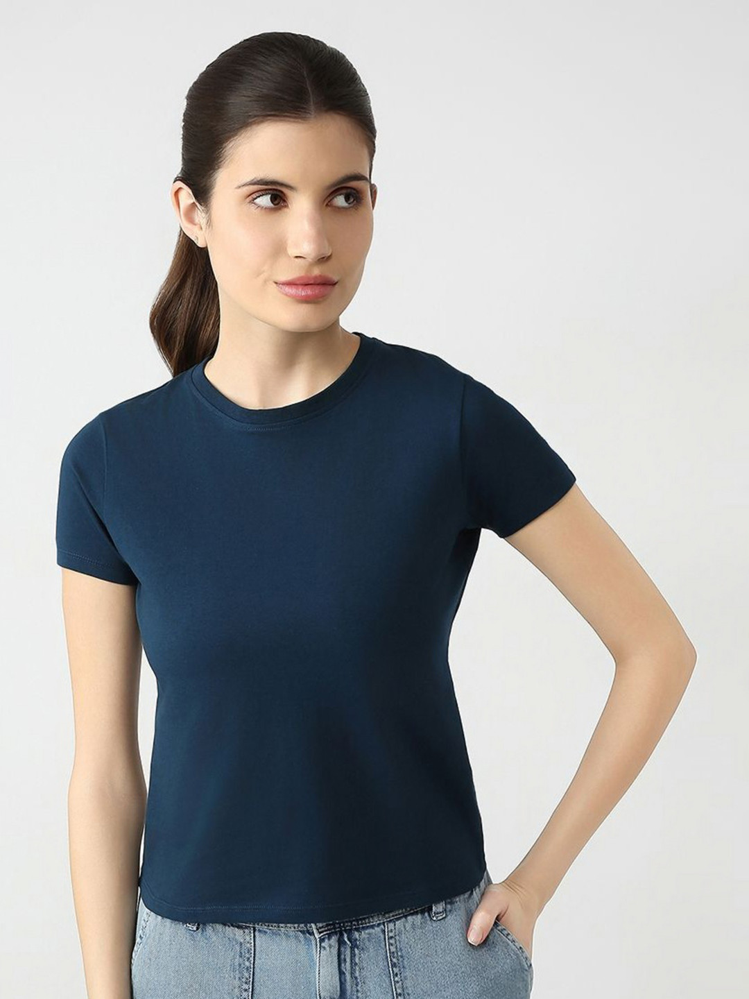 Kraus Jeans Women Pockets Slim Fit T-shirt
