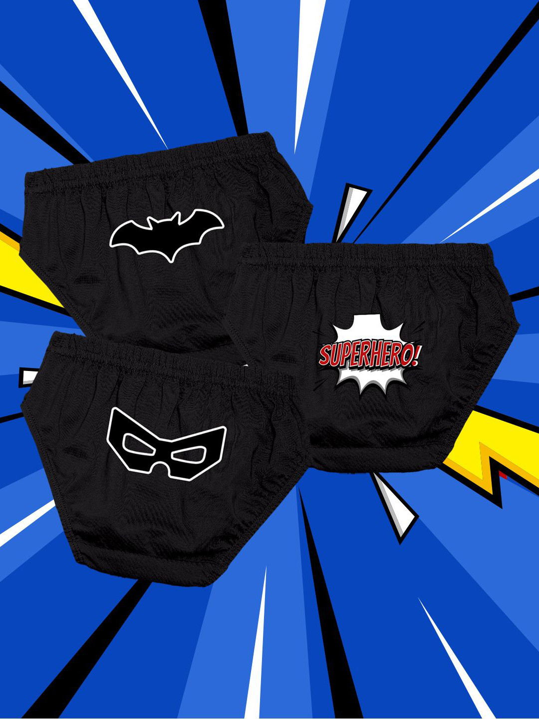 NUSYL Boys Pack Of 3 Printed Mid Rise Basic Briefs - NUBCBRFPO3.0164