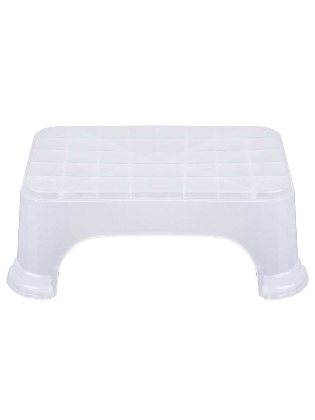Kuber Industries Transparent Square Portable & Feather Weight Step Stool