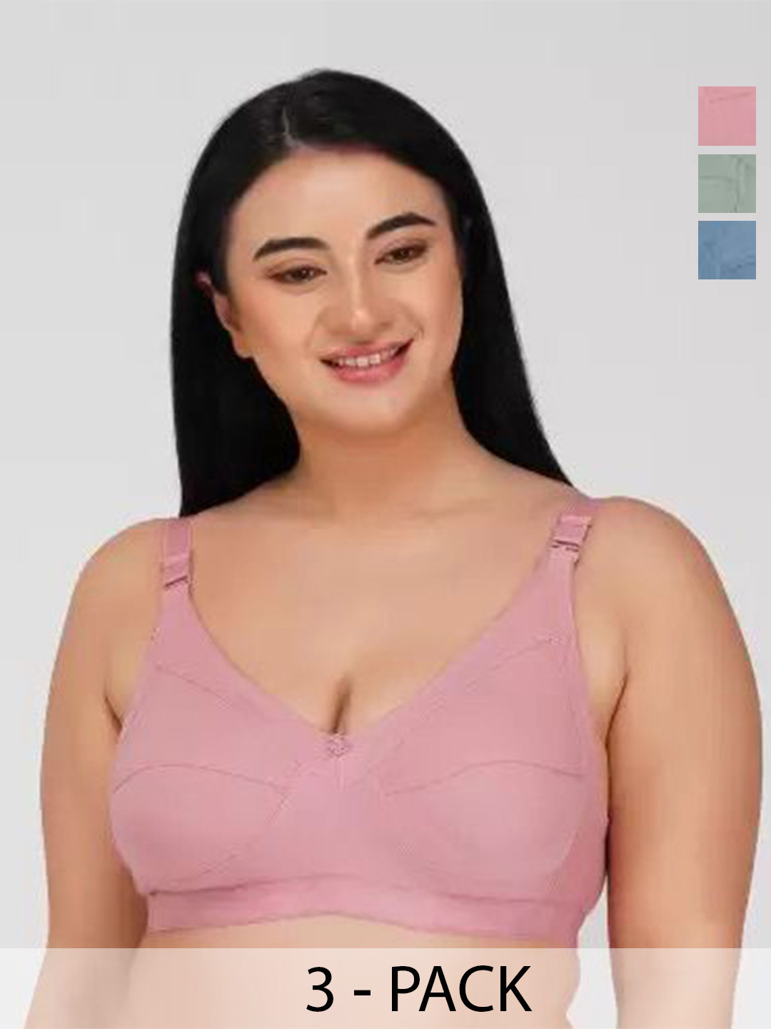 Narsingha Dreams Pack Of 3 Women Full Coverage Everyday Bra