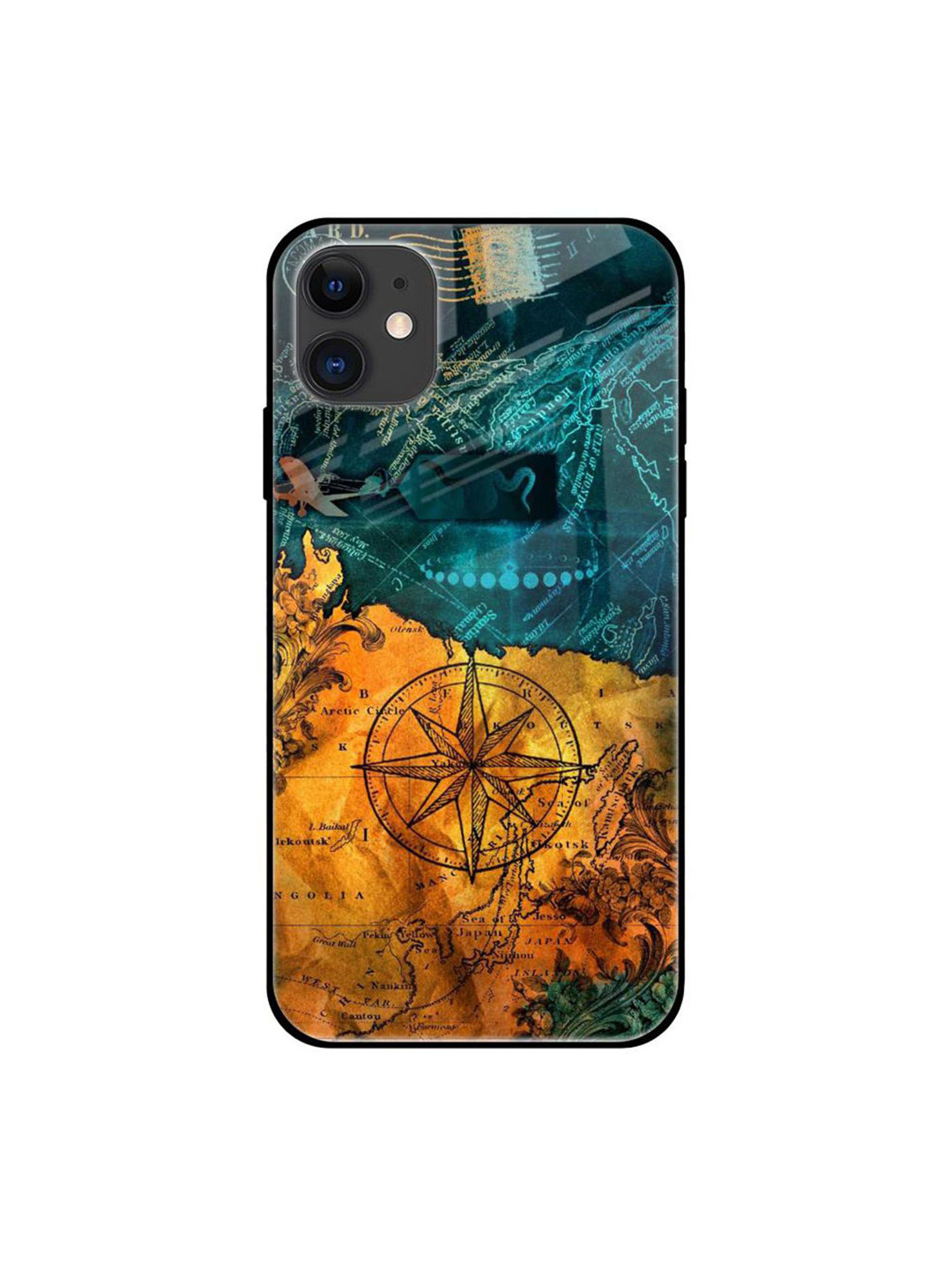 QRIOH Architecture Map Real Printed iPhone 12 Mini Back Case