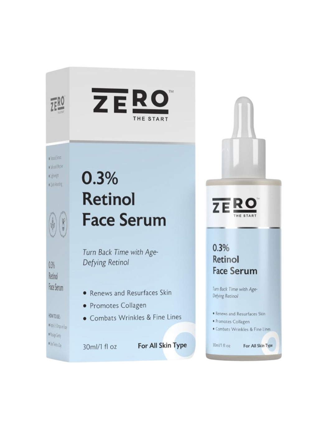 ZERO THE START 0.3% Retinol Face Serum For Anti Ageing - 30 ml