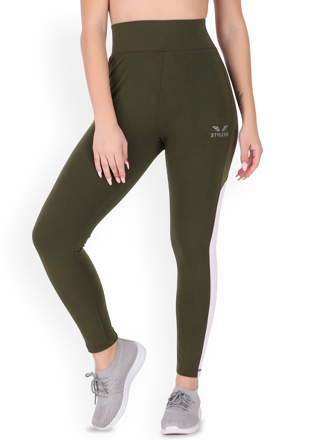 STYLESO Women Color-Block Breathable Ankle Length Tights