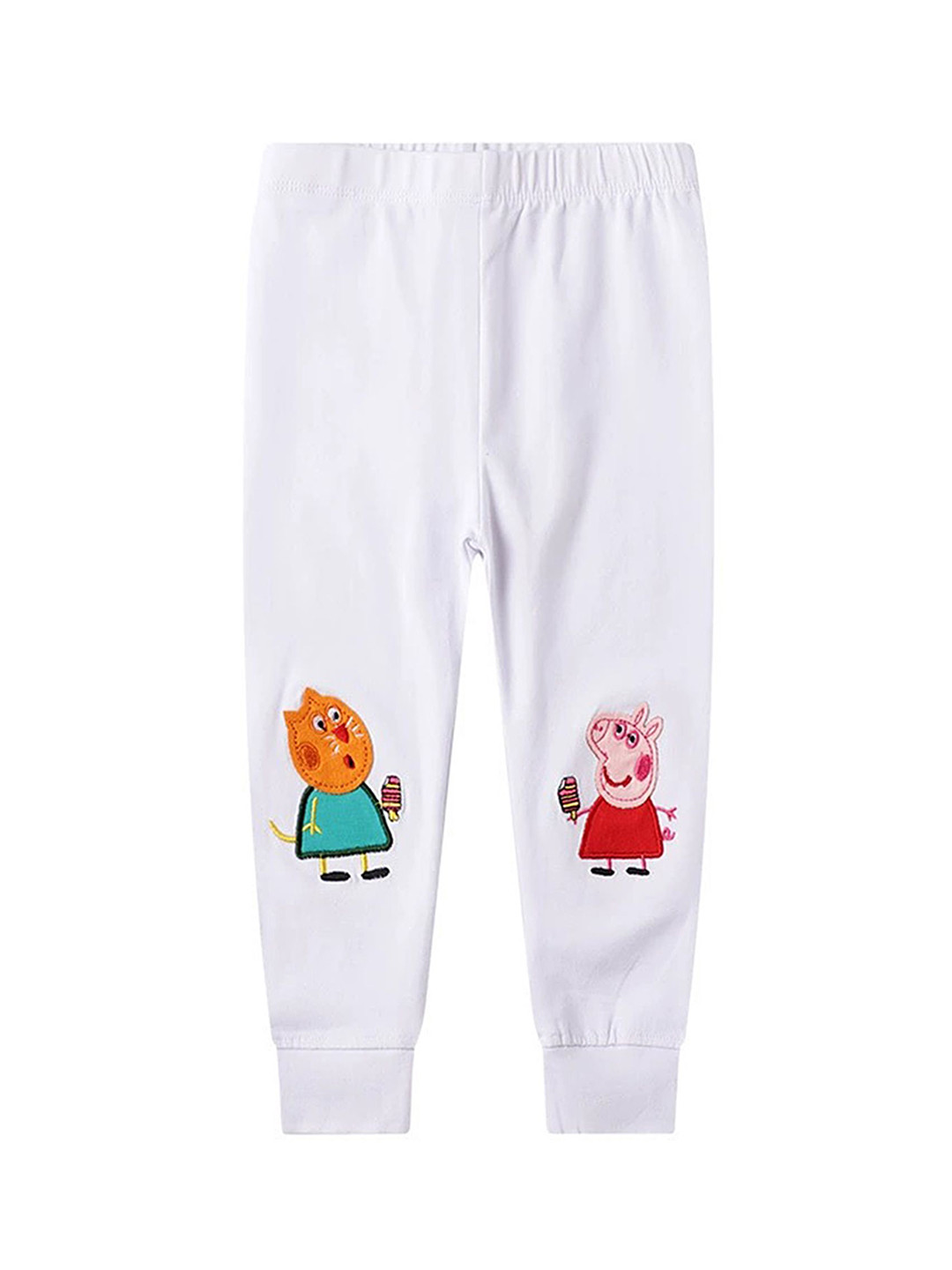 LULU & SKY Girls Cartoon Applique Ankle Length Leggings