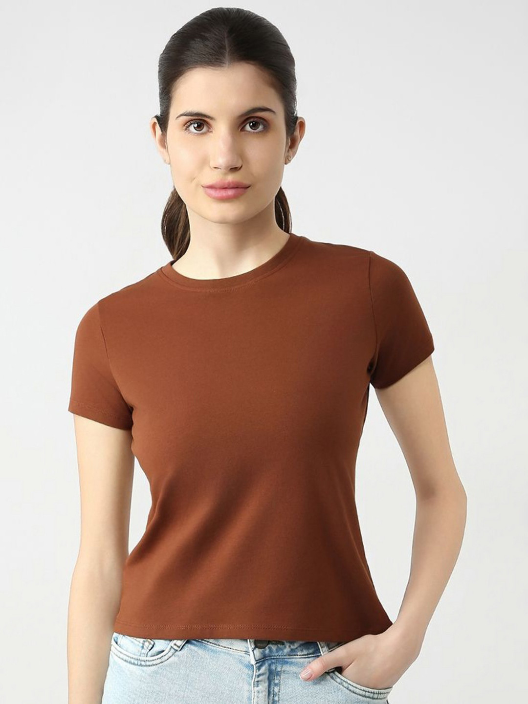 Kraus Jeans Women Pockets Slim Fit T-shirt