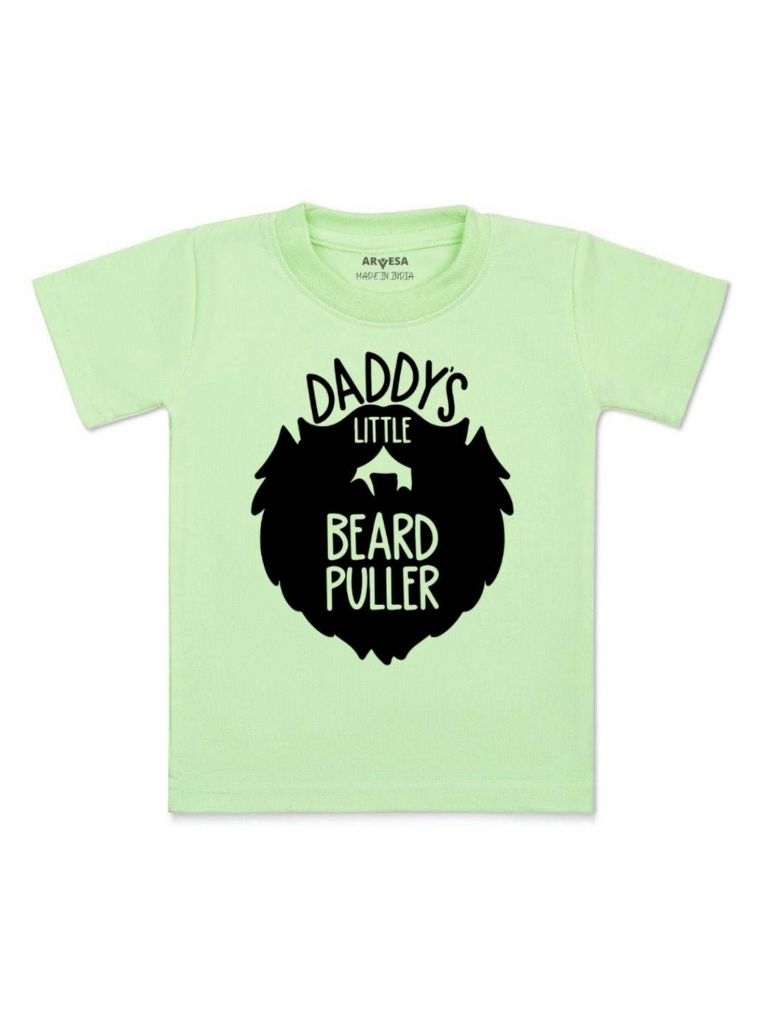 Arvesa Kids Kids Daddy Little Beard Puller Printed Tshirt
