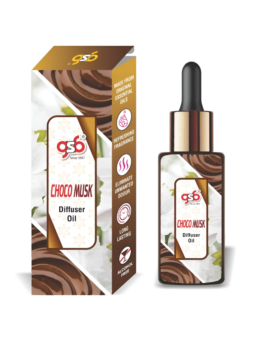 GSB Transparent Choco Musk Diffuser Oil - 15 ml