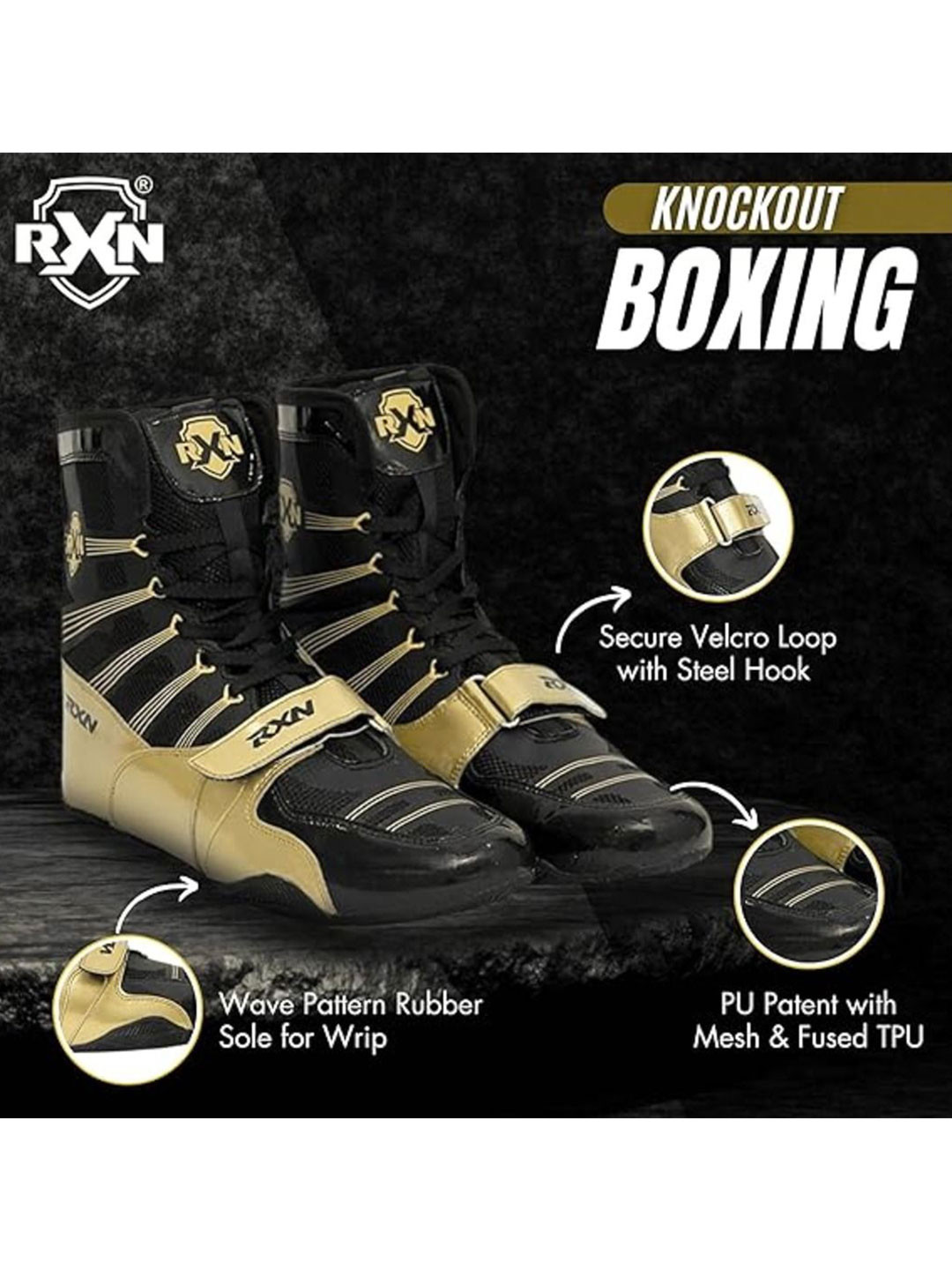 RXN Mid-Top Rise Knockout Boxing Boots