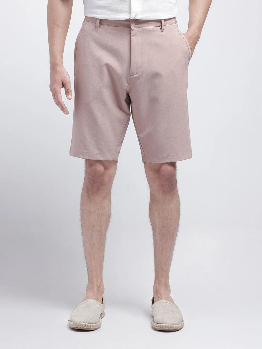 RARE RABBIT DRIVO Men Cotton Regular Fit Mid-Rise Shorts