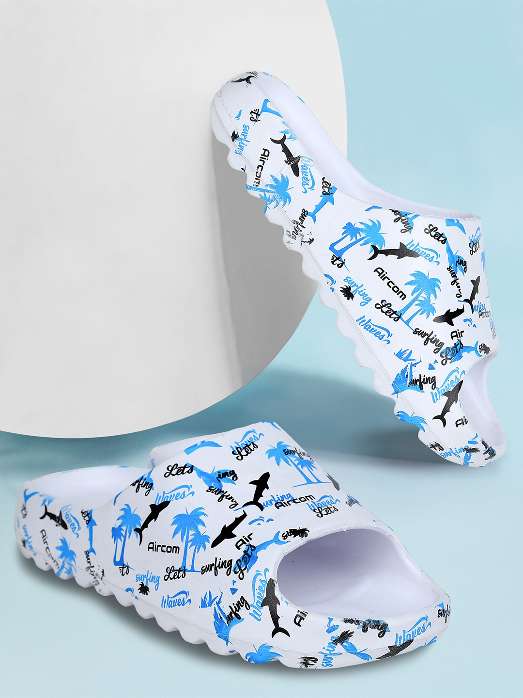 LNT FASHION Men Printed Sliders