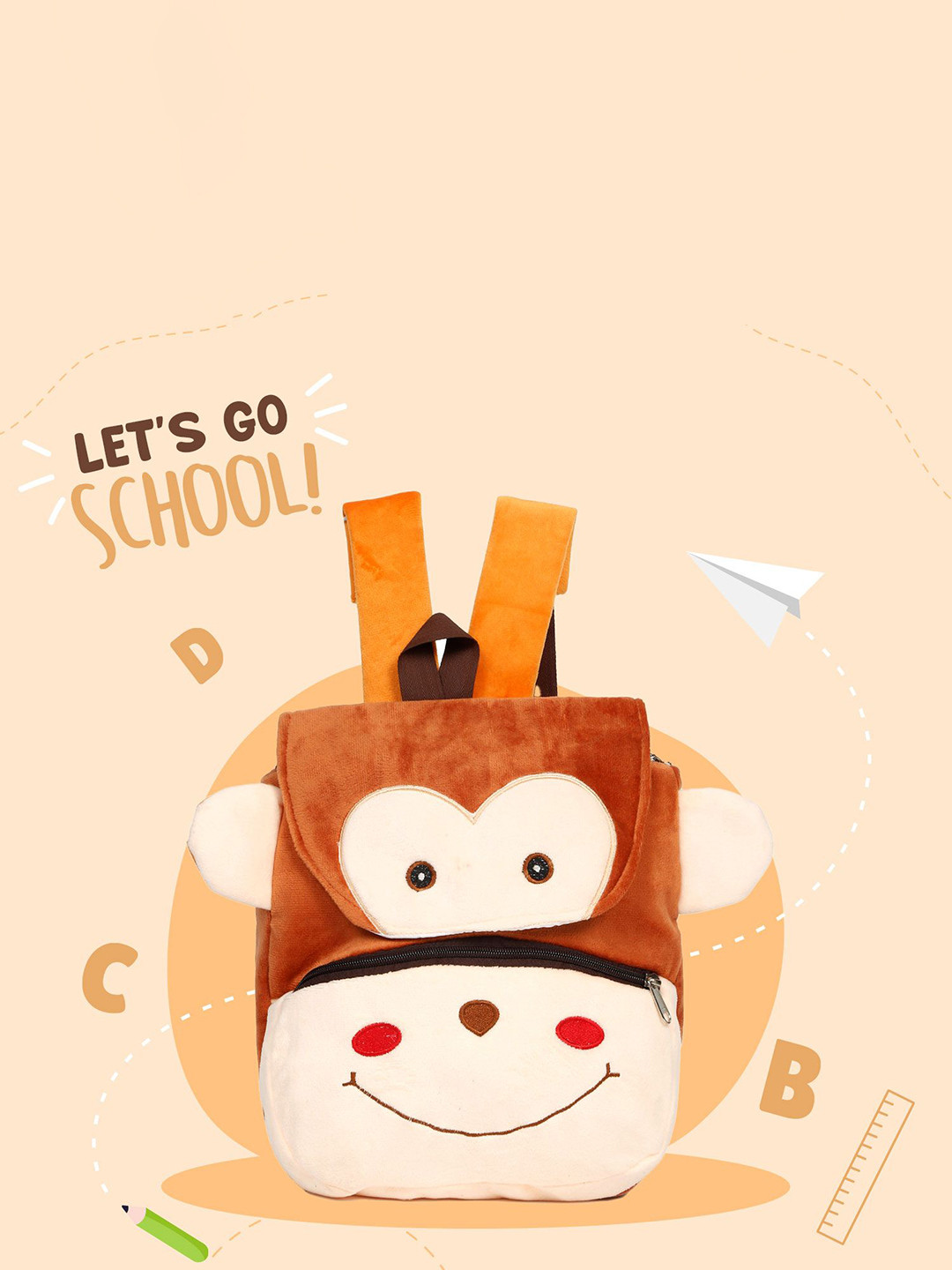 LITTLE GINNIE Kids Monkey Backpack