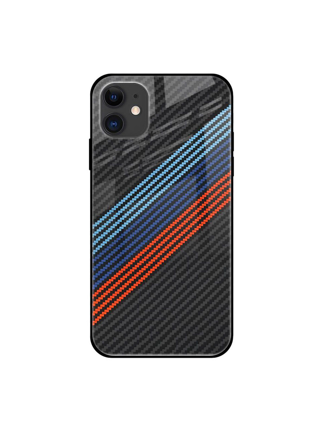 QRIOH Carbon Inspired Printed iPhone 12 Mini Back Case