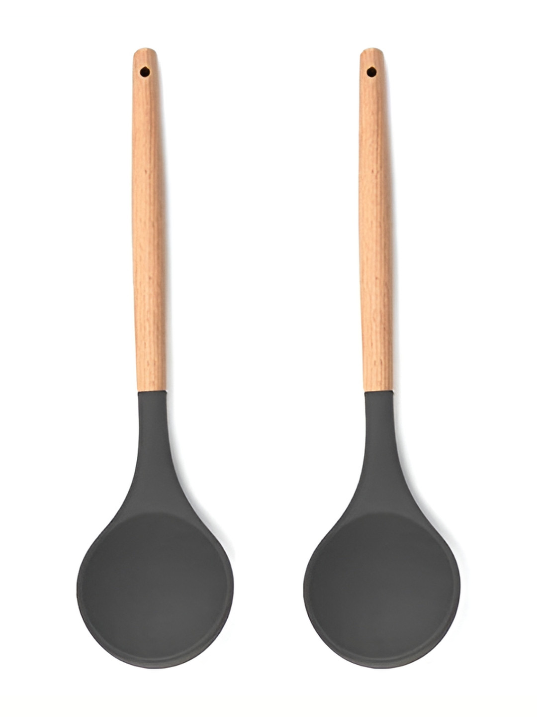 Baskety Grey & Beige 2 Pieces Silicone Spatula