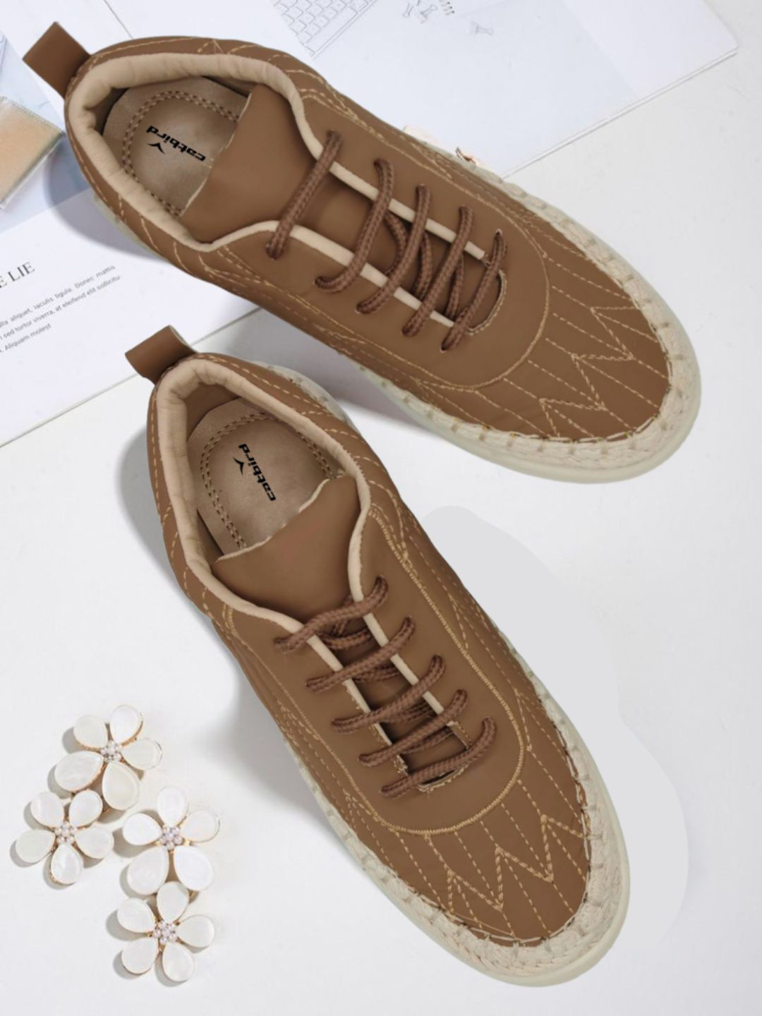 CATBIRD Women Lace-Ups Round Toe Orthotic Friendly Espadrilles