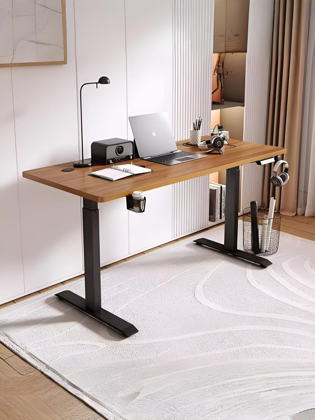 The Better Home Brown Electric Height Adjustable Gaming Desk Study Table