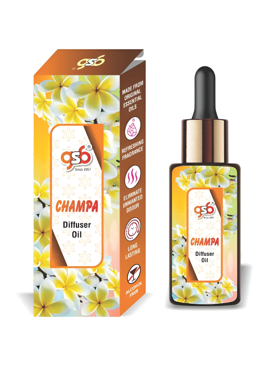 GSB Transparent Champa Diffuser Oil - 15 ml