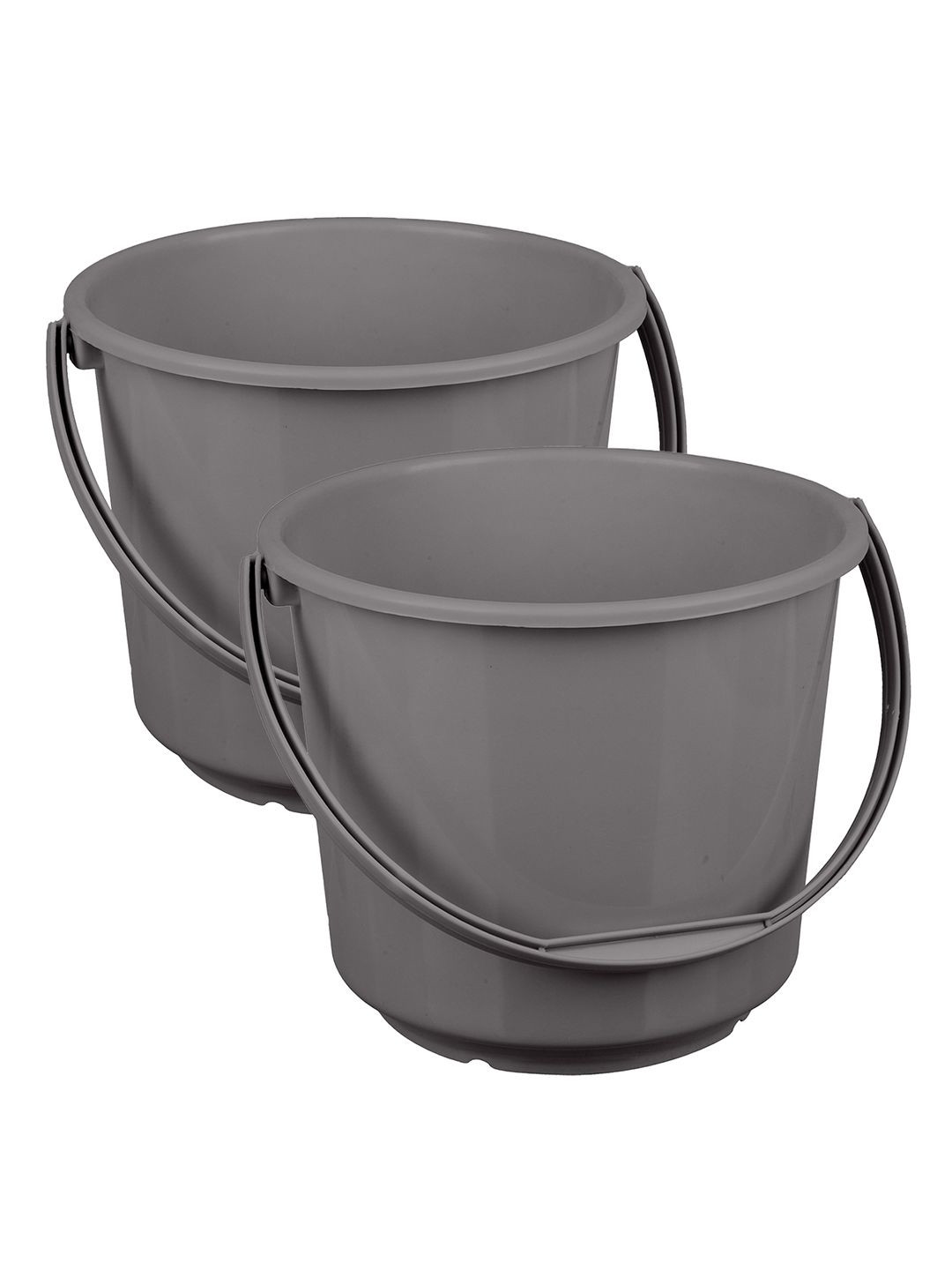 Kuber Industries Grey 2 Pieces Bathroom Bucket 5L