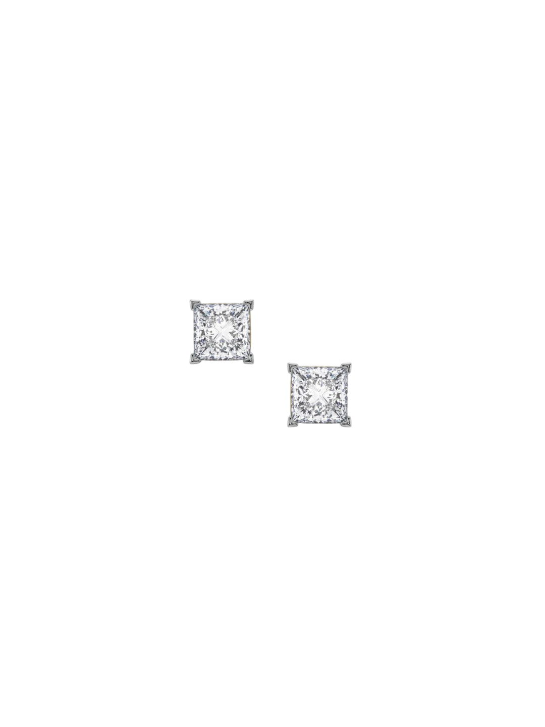 Emori 0.5 CT Classic Square Lab Diamond in 14KT Gold Earring